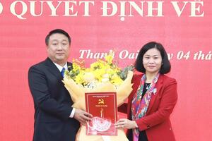 Đồng chí Nguyễn Khánh Bình giữ chức vụ Phó Bí thư Huyện ủy Thanh Oai