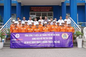 Hàng trăm kỹ sư, công nhân EVNHCMC tiếp sức thi công đường dây 500kV mạch 3 Quảng Trạch - Phố Nối
