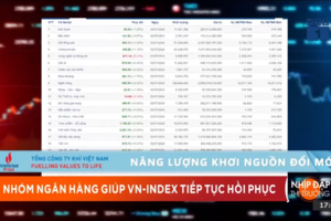 Thị trường chứng khoán lấy lại đà tăng nhờ nhóm cổ phiếu ngân hàng
