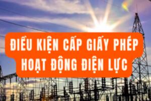 Thông tin về xin Giấy phép hoạt động điện lực