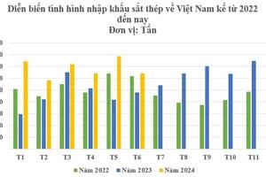 Nhập khẩu sắt thép của Việt Nam tăng kỷ lục