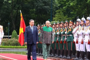 Chủ tịch nước Tô Lâm chủ trì lễ đón chính thức Tổng thống Timor Leste José Ramos-Horta