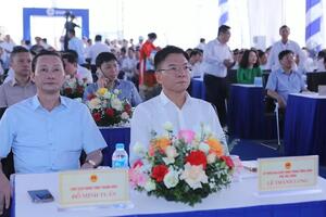 Phó Thủ tướng Lê Thành Long dự lễ khánh thành các dự án đường dây 500 kV mạch 3 tại Thanh Hóa