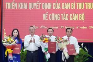 Ban Bí thư chỉ định nữ Tỉnh ủy viên, chuẩn y 2 tân Ủy viên Thường vụ Tỉnh ủy