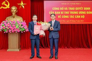 Ban Bí thư chuẩn y nhân sự Phó Bí thư Tỉnh ủy Vĩnh Phúc