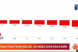 Diễn biến VN-Index phiên chiều 02/10: Lực bán chiếm ưu thế