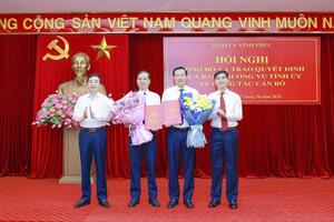 Điều động, bổ nhiệm, chuẩn y cán bộ chủ chốt ở 6 tỉnh, thành