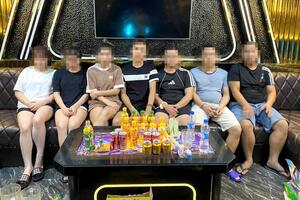 Thạch Thành (Thanh Hoá):  7 đối tượng tổ chức sử dụng trái phép ma tuý trong quán karaoke