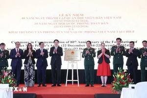 Chủ tịch nước Lương Cường dự Lễ kỷ niệm 80 năm thành lập Quân đội Nhân dân Việt Nam ở Chile