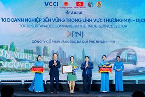 PNJ là doanh nghiệp phát triển bền vững năm thứ 9 liên tiếp