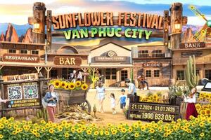 Có gì hấp dẫn trong lễ hội hoa hướng dương mang phong cách Cowboy lớn nhất năm tại Van Phuc City?