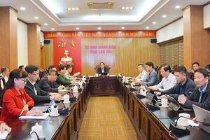 UBND tỉnh Lào Cai họp bàn công tác chuẩn bị tổ chức lễ khánh thành 3 dự án tái thiết khu dân cư thôn Làng Nủ, Nậm Tông, Kho Vàng