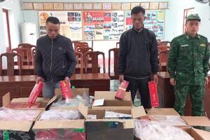 Đồn Biên phòng Trà Cổ thu giữ 3.520 bao thuốc lá nhập lậu