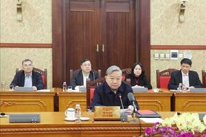 Tổng Bí thư Tô Lâm chủ trì Hội nghị của Ban Bí thư đánh giá công tác tổ chức Tết Ất Tỵ 2025