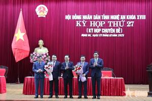 Nghệ An có thêm hai Phó chủ tịch UBND tỉnh