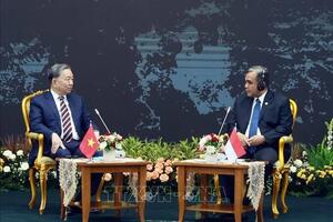 Tổng Bí thư Tô Lâm hội kiến Chủ tịch Hội đồng Hiệp thương nhân dân Indonesia