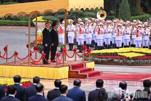 Chủ tịch nước Lương Cường chủ trì Lễ đón cấp Nhà nước Nhà vua Vương quốc Bỉ