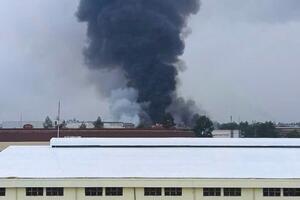 Dập tắt đám cháy lớn trong Khu công nghiệp Trảng Bàng