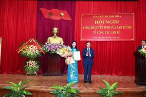 Bà Phạm Thị Thanh Thủy giữ chức Chủ nhiệm Ủy ban Kiểm tra Tỉnh ủy Thanh Hóa