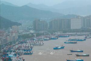 Bão Comay đổ bộ ven biển miền Đông Trung Quốc