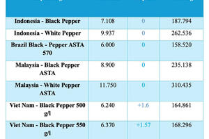 Giá tiêu hôm nay 6/8/2025: Thị trường nội địa tiếp tục ổn định và tăng nhẹ