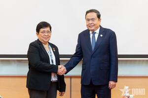 Chủ tịch Quốc hội Trần Thanh Mẫn gặp Chủ tịch Quốc hội Timor-Leste Maria Fernanda Lay