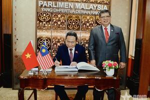 Chủ tịch Quốc hội Trần Thanh Mẫn hội đàm với Chủ tịch Hạ viện Malaysia