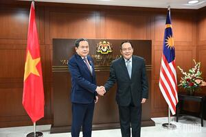 Chủ tịch Quốc hội Trần Thanh Mẫn hội đàm với Chủ tịch Thượng viện Malaysia