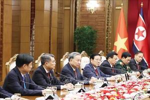 Tổng Bí thư Tô Lâm hội đàm với Tổng Bí thư, Chủ tịch Quốc vụ Triều Tiên Kim Jong Un