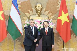 Chủ tịch Quốc hội Trần Thanh Mẫn tiếp Chủ tịch Hạ viện Uzbekistan