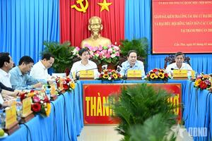 Chủ tịch Quốc hội Trần Thanh Mẫn kiểm tra công tác chuẩn bị bầu cử tại TP Cần Thơ