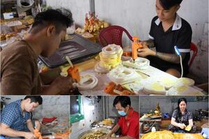 Dừa dát vàng 24K tất bật vào vụ tết Bính Ngọ 2026