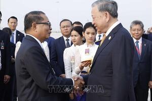 Tổng Bí thư Tô Lâm bắt đầu chuyến thăm cấp Nhà nước tới Vương quốc Campuchia