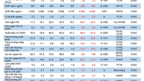 VCSC: Giá dầu thô toàn cầu tăng mạnh tiếp tục gây áp lực lên lạm phát, tăng trưởng GDP năm nay ước đạt 7,8%
