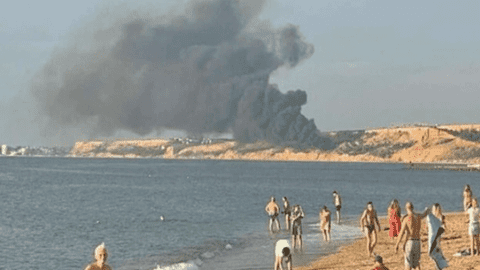 Cháy lớn ở căn cứ không quân Nga trên bán đảo Crimea