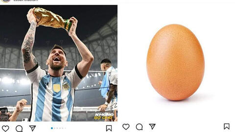 Đánh bại 1 quả trứng, Lionel Messi xác lập kỷ lục thế giới trên mạng xã hội