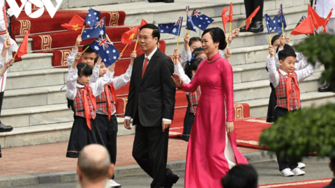 Chủ tịch nước Võ Văn Thưởng chủ trì Lễ đón và hội đàm với Toàn quyền Australia