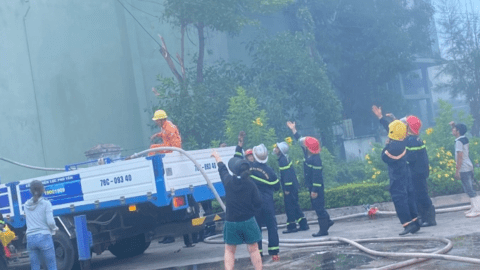 Cháy lớn tại khu công nghiệp ở Phú Yên
