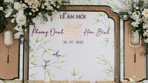 Những hình ảnh đầu tiên trong lễ ăn hỏi Phương Oanh - Shark Bình: Cô dâu lộ diện, Hoa hậu Ngọc Hân góp mặt!