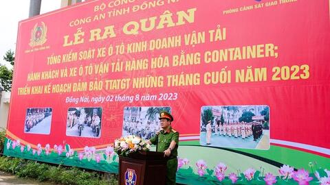 Công an tỉnh Đồng Nai ra quân tổng kiểm soát xe kinh doanh vận tải