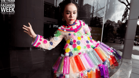 Mẫu nhí Maika Ngọc Khánh ấn tượng với thời trang tái chế