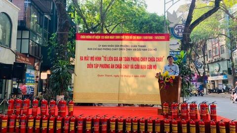 Quận Ba Đình xây dựng hệ thống truyền tin báo cháy từ nhà dân