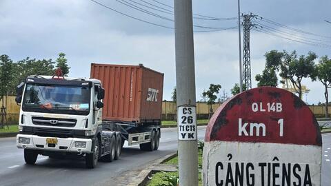 Cấm xe container trên một số tuyến đường thuộc QL14B giờ cao điểm