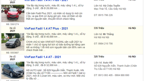 Khấu hao chỉ hơn 30 triệu đồng/năm, VinFast Fadil cũ được săn đón hơn Hyundai Grand i10, Kia Morning