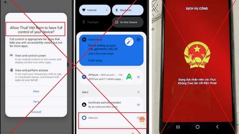 Cảnh giác tội phạm lừa đảo gửi link cài phần mềm làm căn cước