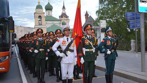 Đoàn Quân đội nhân dân Việt Nam tham gia buổi sơ duyệt Lễ duyệt binh trên Quảng trường Đỏ