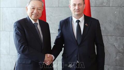 Tổng Bí thư Tô Lâm hội kiến Thủ tướng Belarus Aleksandr Turchin