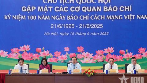 Chủ tịch Quốc hội Trần Thanh Mẫn gặp mặt lãnh đạo các cơ quan báo chí