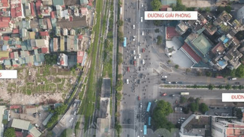 Cận cảnh vị trí làm hầm chui Giải Phóng - Kim Đồng sẽ khởi công ngày 10/10