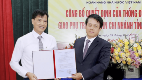 Công bố Quyết định của Thống đốc NHNN giao phụ trách NHNN Chi nhánh tỉnh Vĩnh Phúc